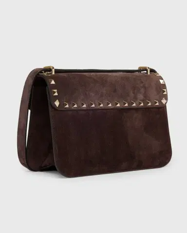 Valentino Garavani Rockstud Suede Shoulder Bag | Thumbnail 3 Valentino Garavani Rockstud Suede Shoulder Bag | Thumbnail 3