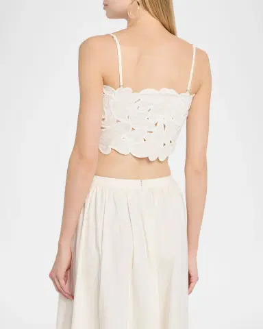 Cinq à Sept Caterina Paisley Bloom Crop Top | Thumbnail 2 Cinq à Sept Caterina Paisley Bloom Crop Top | Thumbnail 2