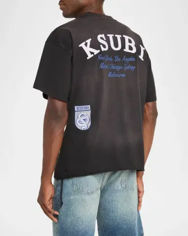 Ksubi Men's Genesis Ekcess Logo-Embroidered Cotton T-shirt | Thumbnail 2 Ksubi Men's Genesis Ekcess Logo-Embroidered Cotton T-shirt | Thumbnail 2
