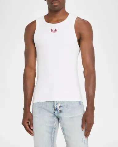 Ksubi Men's Paise Debut Logo-Embroidered Rib-Knit Singlet | Thumbnail 3 Ksubi Men's Paise Debut Logo-Embroidered Rib-Knit Singlet | Thumbnail 3