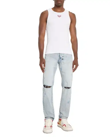 Ksubi Men's Paise Debut Logo-Embroidered Rib-Knit Singlet | Thumbnail 1 Ksubi Men's Paise Debut Logo-Embroidered Rib-Knit Singlet | Thumbnail 1