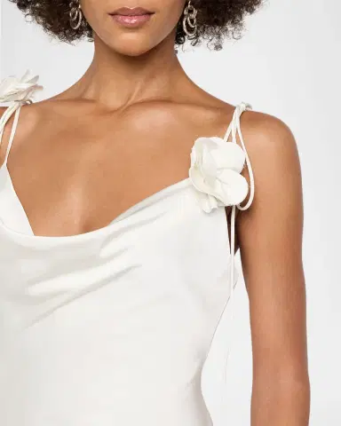 Cinq à Sept Ganessa Beaded Flowers Satin Mini Dress | Thumbnail 4 Cinq à Sept Ganessa Beaded Flowers Satin Mini Dress | Thumbnail 4