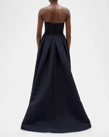 Amsale Strapless Flared Long Gown | Thumbnail 2 Amsale Strapless Flared Long Gown | Thumbnail 2