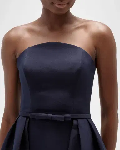 Amsale Strapless Flared Long Gown | Thumbnail 5 Amsale Strapless Flared Long Gown | Thumbnail 5
