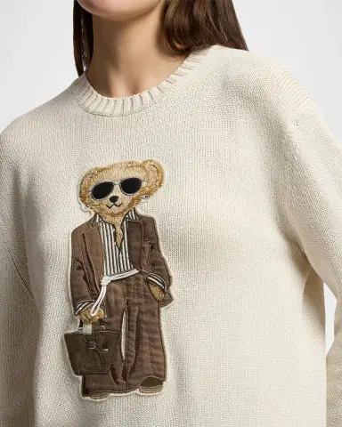 Ralph Lauren Collection Polo Bear Silk Crewneck Sweater | Thumbnail 4 Ralph Lauren Collection Polo Bear Silk Crewneck Sweater | Thumbnail 4