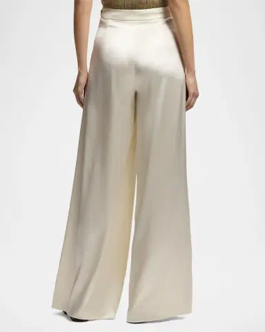 Ralph Lauren Collection Luxury Satin Wide-Leg Trousers | Thumbnail 2 Ralph Lauren Collection Luxury Satin Wide-Leg Trousers | Thumbnail 2