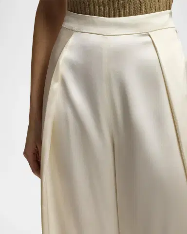Ralph Lauren Collection Luxury Satin Wide-Leg Trousers | Thumbnail 4 Ralph Lauren Collection Luxury Satin Wide-Leg Trousers | Thumbnail 4