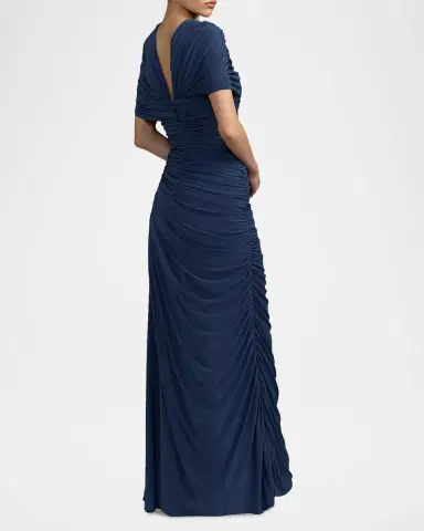 Mac Duggal 3D Floral Beaded Asymmetric Gown | Thumbnail 2 Mac Duggal 3D Floral Beaded Asymmetric Gown | Thumbnail 2