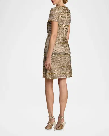 Mac Duggal Embellished Shift Mini Dress | Thumbnail 2 Mac Duggal Embellished Shift Mini Dress | Thumbnail 2