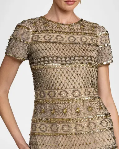 Mac Duggal Embellished Shift Mini Dress | Thumbnail 3 Mac Duggal Embellished Shift Mini Dress | Thumbnail 3