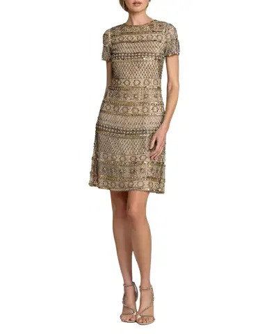 Mac Duggal Embellished Shift Mini Dress | Thumbnail 1 Mac Duggal Embellished Shift Mini Dress | Thumbnail 1