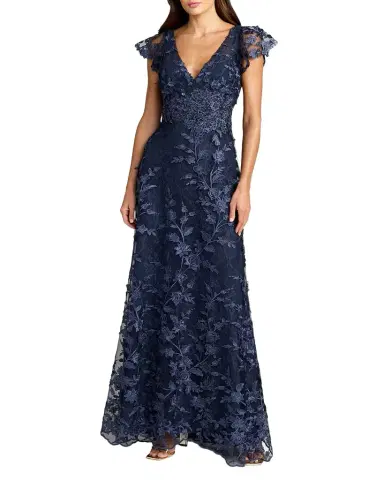 Mac Duggal Sequined Mesh Mermaid Gown | Thumbnail 1 Mac Duggal Sequined Mesh Mermaid Gown | Thumbnail 1