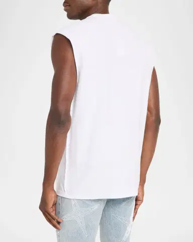 PURPLE Men's Cap Sleeve Cotton T-Shirt | Thumbnail 2 PURPLE Men's Cap Sleeve Cotton T-Shirt | Thumbnail 2