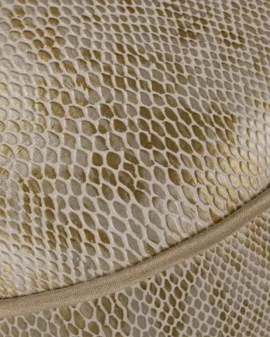 John-Richard Collection Mariposa Small Faux Snakeskin Ottoman | Thumbnail 2 John-Richard Collection Mariposa Small Faux Snakeskin Ottoman | Thumbnail 2