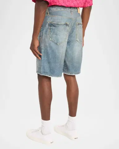 PURPLE Men's P059 Embellished Denim Shorts | Thumbnail 2 PURPLE Men's P059 Embellished Denim Shorts | Thumbnail 2