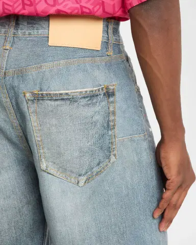PURPLE Men's P059 Embellished Denim Shorts | Thumbnail 4 PURPLE Men's P059 Embellished Denim Shorts | Thumbnail 4