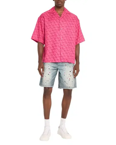 PURPLE Men's P059 Embellished Denim Shorts | Thumbnail 1 PURPLE Men's P059 Embellished Denim Shorts | Thumbnail 1
