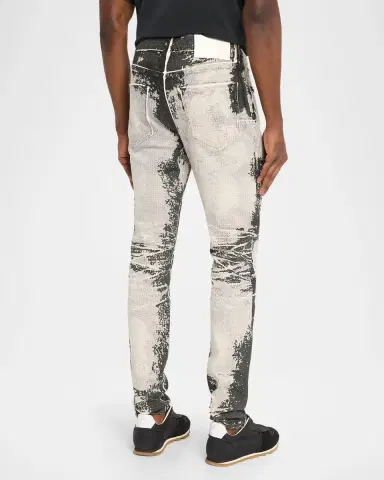PURPLE Men's Trompe L 'oeil Skinny Jeans | Thumbnail 3 PURPLE Men's Trompe L 'oeil Skinny Jeans | Thumbnail 3