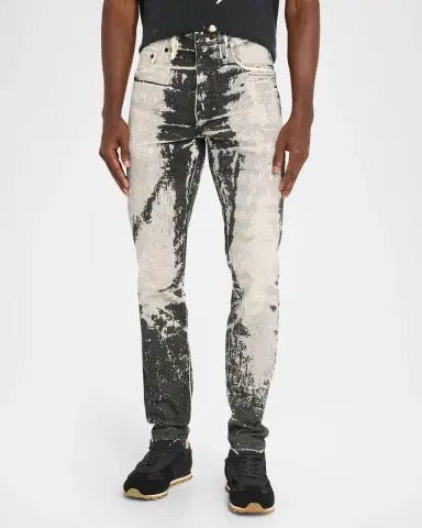 PURPLE Men's Trompe L 'oeil Skinny Jeans | Thumbnail 4 PURPLE Men's Trompe L 'oeil Skinny Jeans | Thumbnail 4