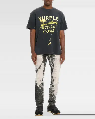 PURPLE Men's Trompe L 'oeil Skinny Jeans | Thumbnail 6 PURPLE Men's Trompe L 'oeil Skinny Jeans | Thumbnail 6