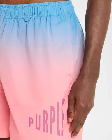 PURPLE Men's All Around Gradient Logo Swim Shorts | Thumbnail 3 PURPLE Men's All Around Gradient Logo Swim Shorts | Thumbnail 3
