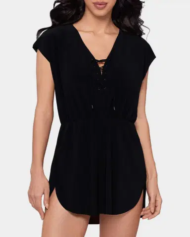 Magicsuit Lace-Up Mini Dress Coverup | Thumbnail 2 Magicsuit Lace-Up Mini Dress Coverup | Thumbnail 2