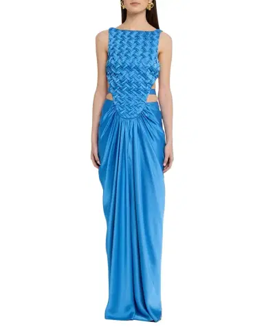 Et Ochs Magdalen Smocked Cutout Column Gown | Thumbnail 1 Et Ochs Magdalen Smocked Cutout Column Gown | Thumbnail 1