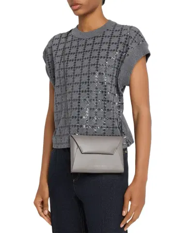 Brunello Cucinelli Leather Envelope Clutch Bag | Thumbnail 1 Brunello Cucinelli Leather Envelope Clutch Bag | Thumbnail 1