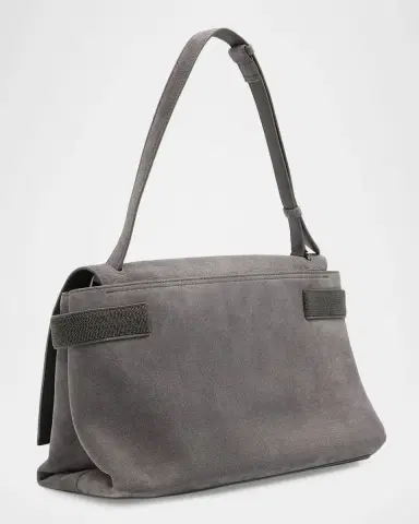 Brunello Cucinelli Monili-Trim Suede Top-Handle Bag | Thumbnail 2 Brunello Cucinelli Monili-Trim Suede Top-Handle Bag | Thumbnail 2