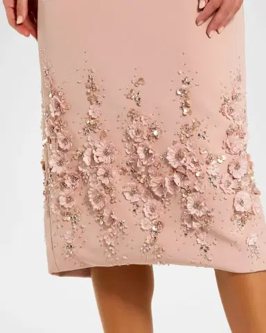 Mac Duggal Petite Sleeveless Embellished Sheath Midi Dress | Thumbnail 3 Mac Duggal Petite Sleeveless Embellished Sheath Midi Dress | Thumbnail 3