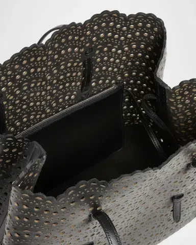Alaïa Mina 37 Large Perforated Leather Tote Bag | Thumbnail 3 Alaïa Mina 37 Large Perforated Leather Tote Bag | Thumbnail 3
