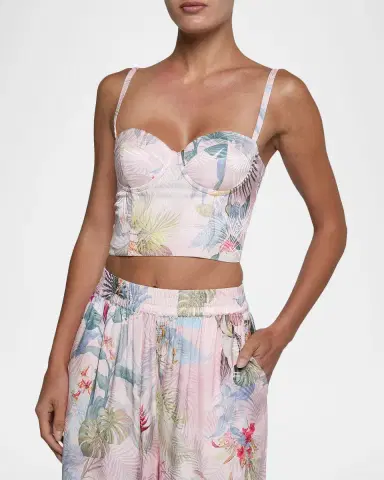 L'AGENCE Sonya Palm Bralette Top | Thumbnail 3 L'AGENCE Sonya Palm Bralette Top | Thumbnail 3