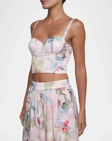 L'AGENCE Sonya Palm Bralette Top | Thumbnail 4 L'AGENCE Sonya Palm Bralette Top | Thumbnail 4