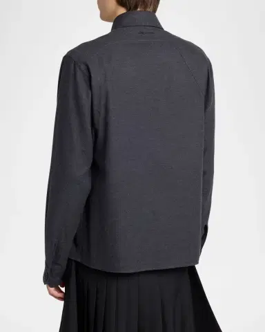 McQueen Men's Cotton Flannel Harness Button-Down Shirt | Thumbnail 2 McQueen Men's Cotton Flannel Harness Button-Down Shirt | Thumbnail 2