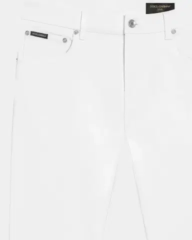 Dolce & Gabbana Men's White Denim Skinny Jeans | Thumbnail 2 Dolce & Gabbana Men's White Denim Skinny Jeans | Thumbnail 2