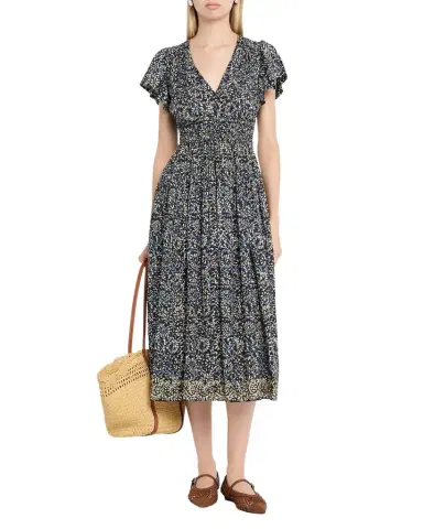Ulla Johnson Lyria Printed Cotton Midi Dress | Thumbnail 1 Ulla Johnson Lyria Printed Cotton Midi Dress | Thumbnail 1