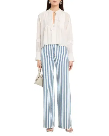 Veronica Beard Sawyer Ramie Blouse | Thumbnail 1 Veronica Beard Sawyer Ramie Blouse | Thumbnail 1