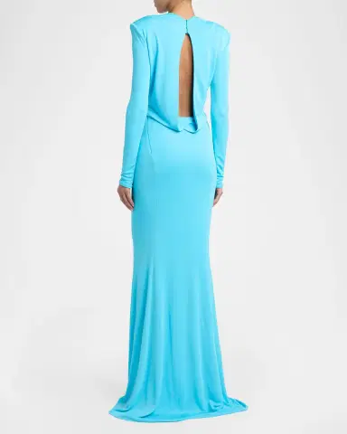 Tom Ford Crepe Jersey Cut-Out Back Gown | Thumbnail 2 Tom Ford Crepe Jersey Cut-Out Back Gown | Thumbnail 2