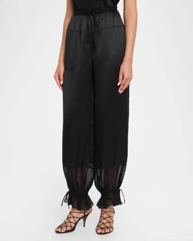 Ulla Johnson Camile Silk Drawstring Pants | Thumbnail 3 Ulla Johnson Camile Silk Drawstring Pants | Thumbnail 3