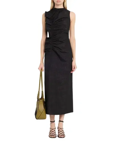 Ulla Johnson Demetria Ruffled Taffeta Midi Dress | Thumbnail 1 Ulla Johnson Demetria Ruffled Taffeta Midi Dress | Thumbnail 1