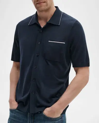 rag & bone Men 's Conrad Silk-Cotton Shirt | Thumbnail 3 rag & bone Men 's Conrad Silk-Cotton Shirt | Thumbnail 3
