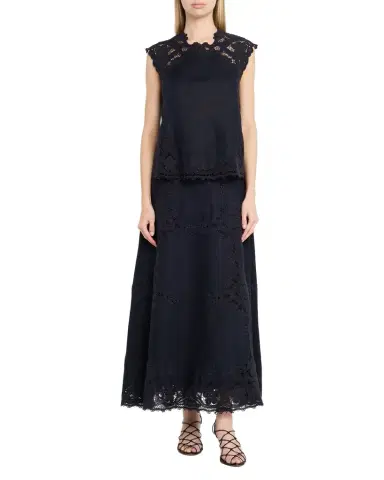 Ulla Johnson Amelie Embroidered Linen-Blend Top | Thumbnail 1 Ulla Johnson Amelie Embroidered Linen-Blend Top | Thumbnail 1