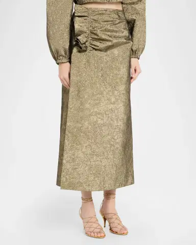 Ulla Johnson Ellis Taffeta Midi Skirt | Thumbnail 3 Ulla Johnson Ellis Taffeta Midi Skirt | Thumbnail 3