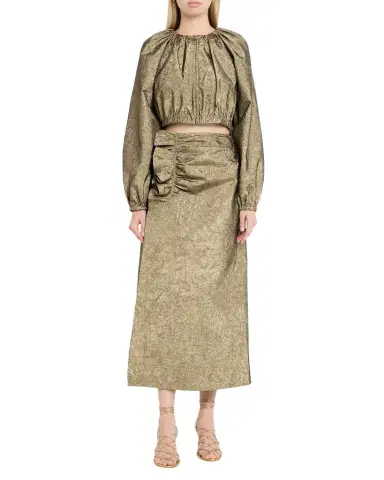 Ulla Johnson Ellis Taffeta Midi Skirt | Thumbnail 1 Ulla Johnson Ellis Taffeta Midi Skirt | Thumbnail 1