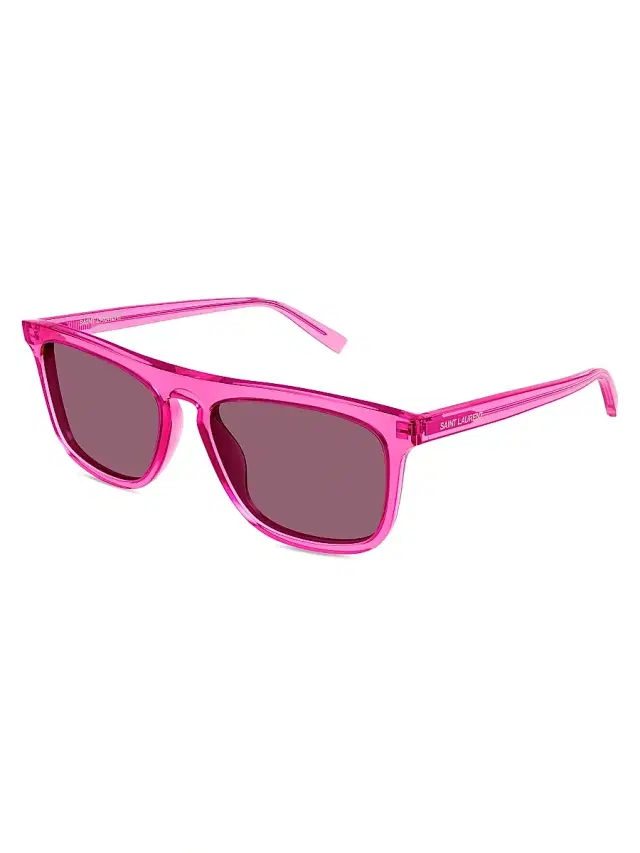 Men's Essential 56MM Acetate Pilot Sunglasses - Fuchsia Men's Essential 56MM Acetate Pilot Sunglasses - Fuchsia