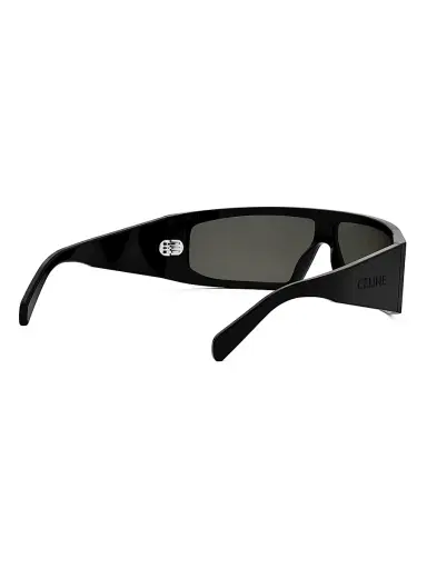Celine Men's Bold 3 Dots 69MM Mask Sunglasses - Shiny Black Smoke | Thumbnail 7 Celine Men's Bold 3 Dots 69MM Mask Sunglasses - Shiny Black Smoke | Thumbnail 7