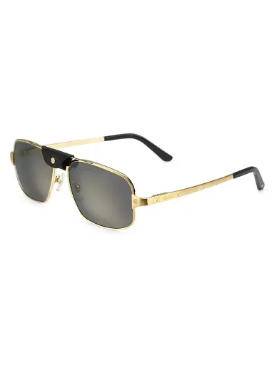 Cartier Men's Santos 60MM Rectangular Sunglasses | Thumbnail 2 Cartier Men's Santos 60MM Rectangular Sunglasses | Thumbnail 2