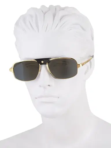 Cartier Men's Santos 60MM Rectangular Sunglasses | Thumbnail 4 Cartier Men's Santos 60MM Rectangular Sunglasses | Thumbnail 4