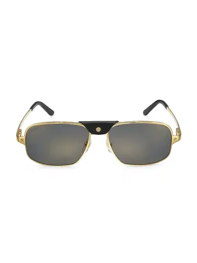 Cartier Men's Santos 60MM Rectangular Sunglasses | Thumbnail 1 Cartier Men's Santos 60MM Rectangular Sunglasses | Thumbnail 1