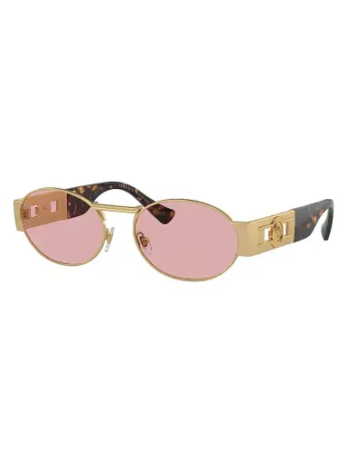 Versace Men's 56MM Oval Sunglasses - Matte Gold Pink | Thumbnail 2 Versace Men's 56MM Oval Sunglasses - Matte Gold Pink | Thumbnail 2
